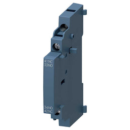 Interruptor auxiliar adosable en lateral 2 NC, borne de tornillo para interruptor automático 3RV2