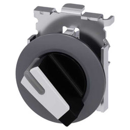 Cabeza selector 3SU, 30mm, metal, blanco, selector