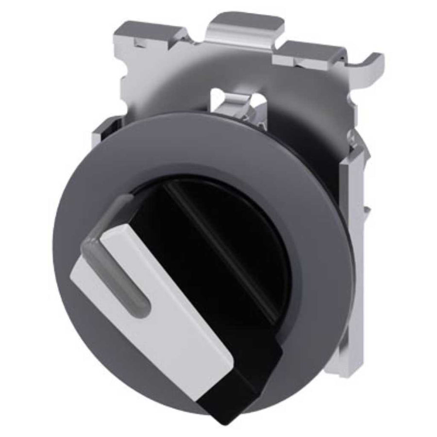 Cabeza selector 3SU, 30mm, metal, blanco, selector