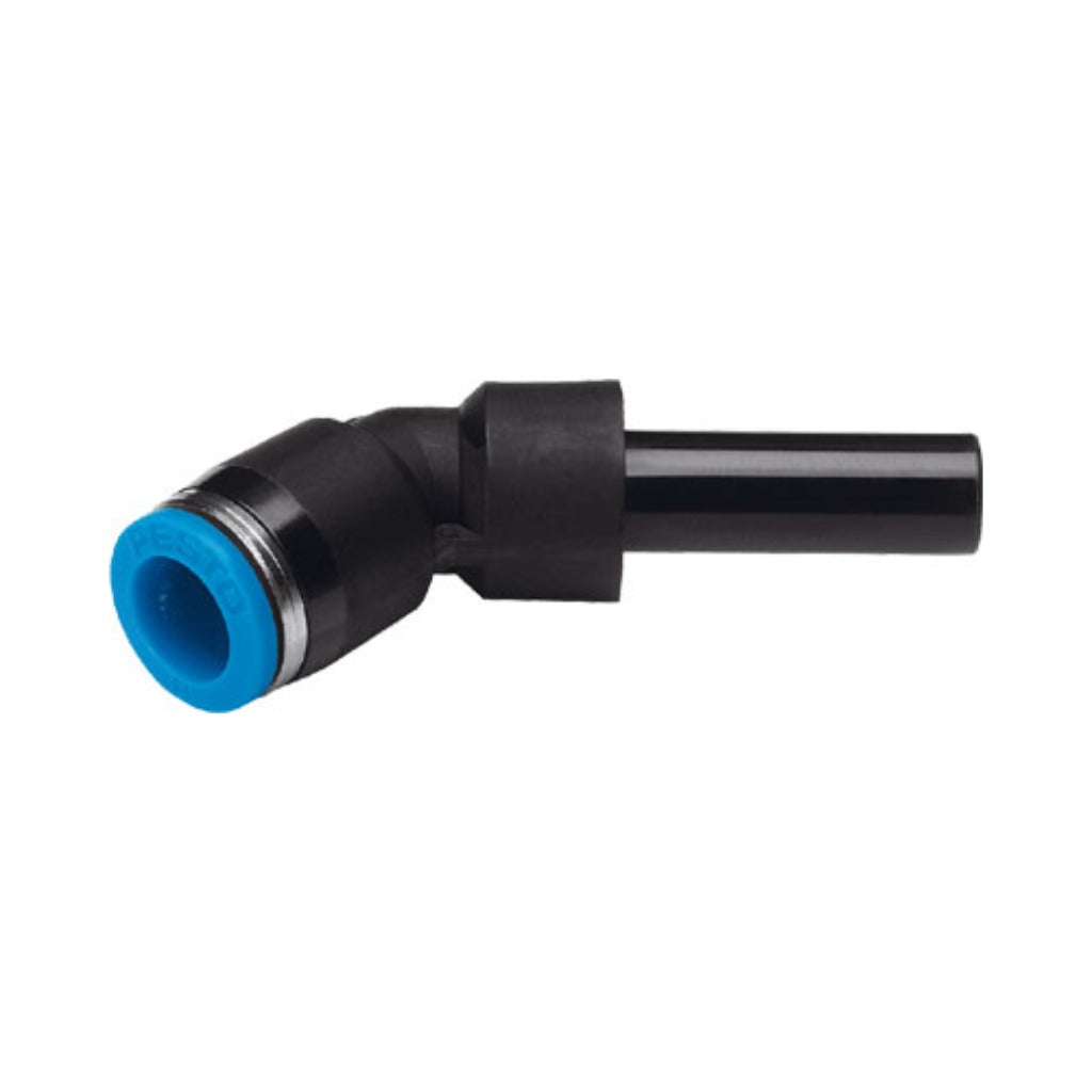 Racor acodado QSW 45°, tubo 8 mm