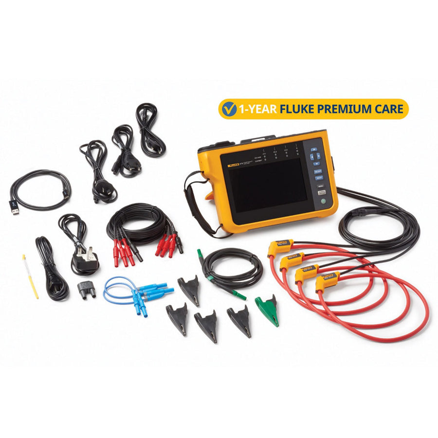 Analizador trifásico de calidad eléctrica Fluke 1775 con Premium Care durante 1 año