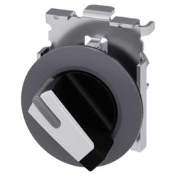 Cabeza selector 3SU, 30mm, metal, blanco, selector