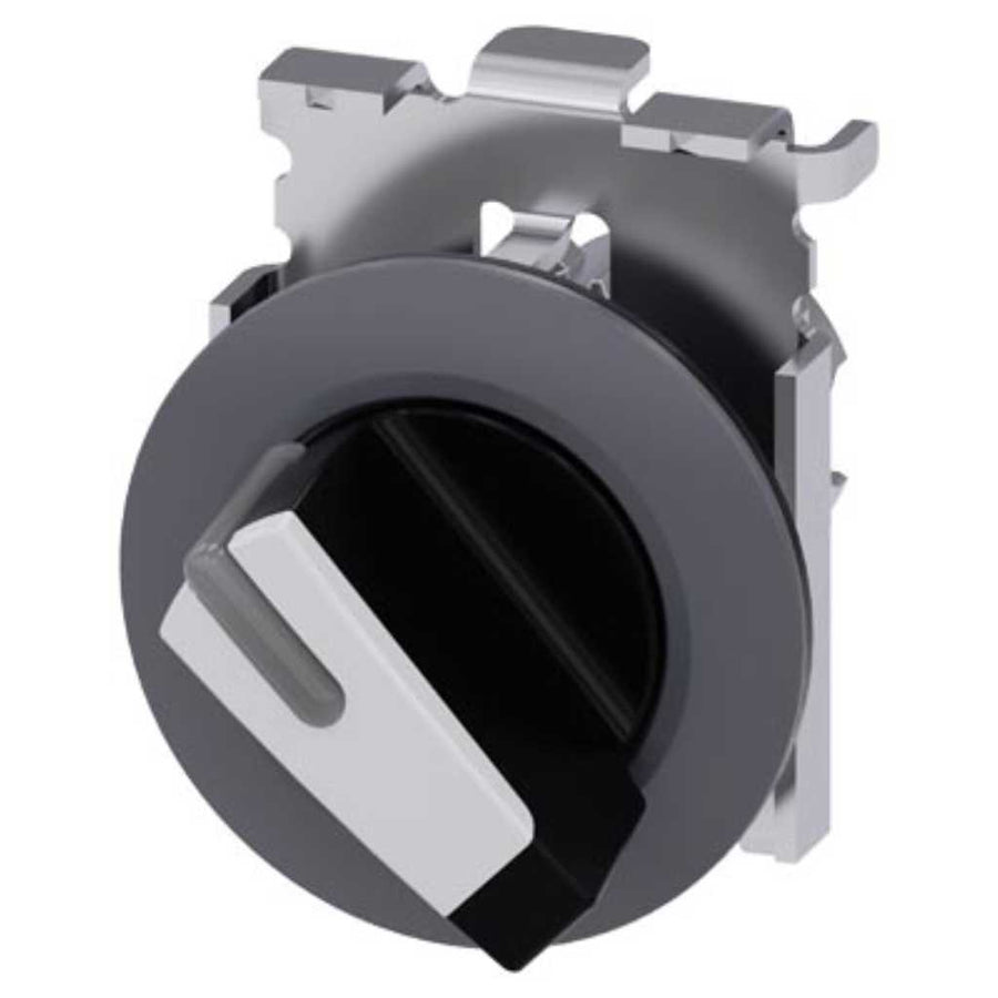 Cabeza selector 3SU, 30mm, metal, blanco, selector