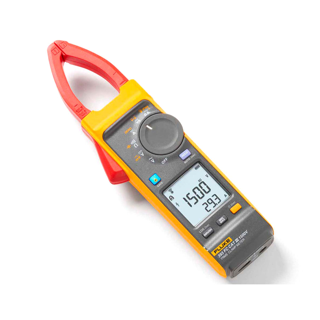 Pinza amperimétrica de verdadero valor eficaz con iFlex CAT III 1500 V 393 FC