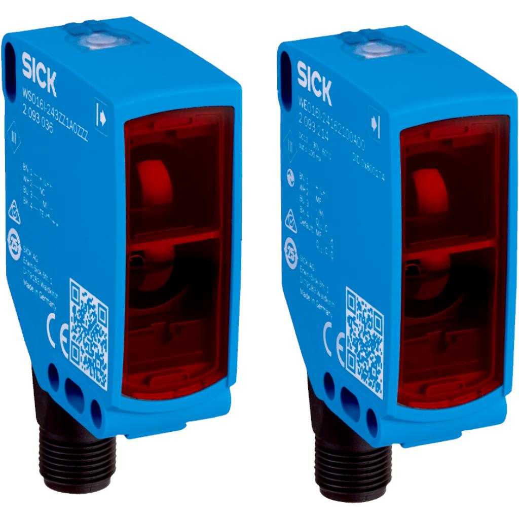 Barrera emisor-receptor WSE16G LED, PNP/NPN, claro/oscuro, M12 4P