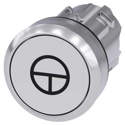 Cabeza pulsador 3SU, 22mm, metal, blanco, rasante
