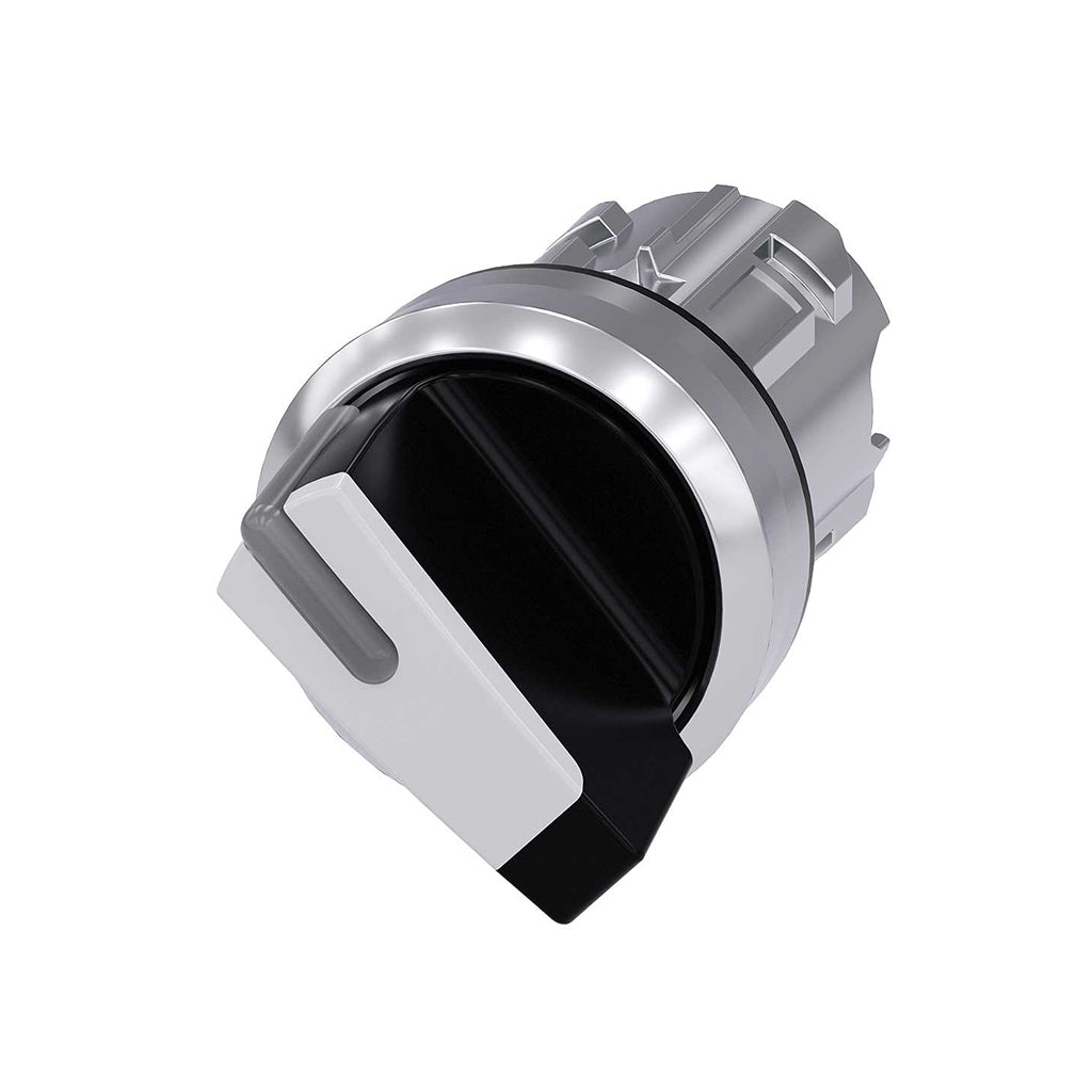 Cabeza selector 3SU, 22mm, metal, negro, selector