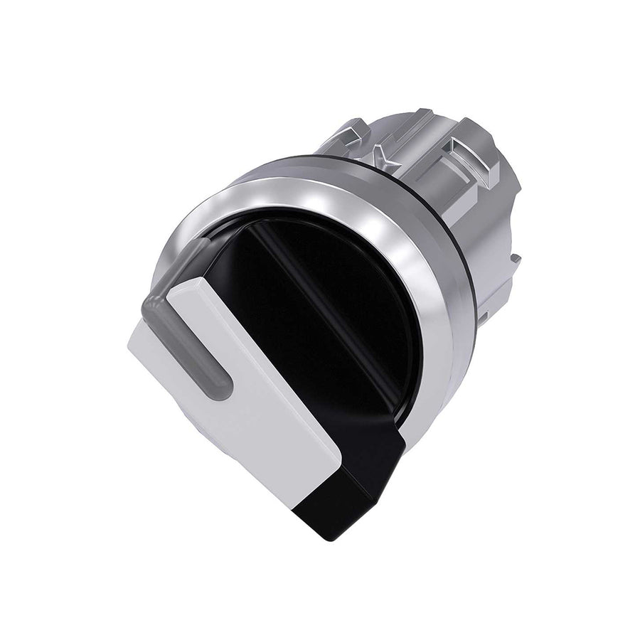 Cabeza selector 3SU, 22mm, metal, negro, selector