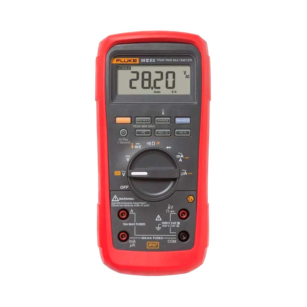 Multímetro digital de verdadero valor eficaz intrínsecamente seguro Fluke 28 II Ex
