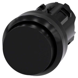 Cabeza pulsador 3SU, 22mm, plástico, negro, saliente