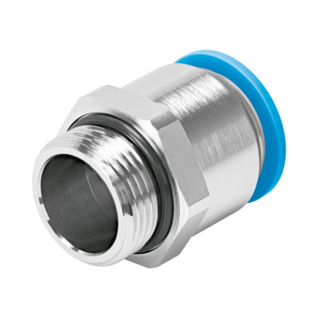 Racor recto QS, tubo 22 mm