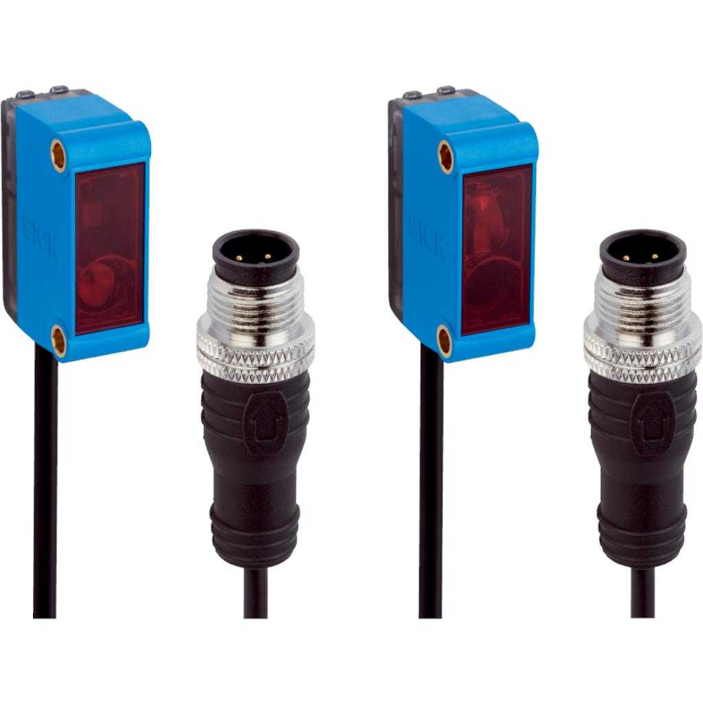 Barrera emisor-receptor GSE6 LED, PNP, claro/oscuro, cable M12 4P
