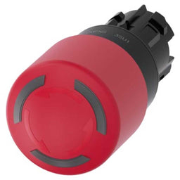 Cabeza seta 3SU, 22mm, plástico, rojo, seta