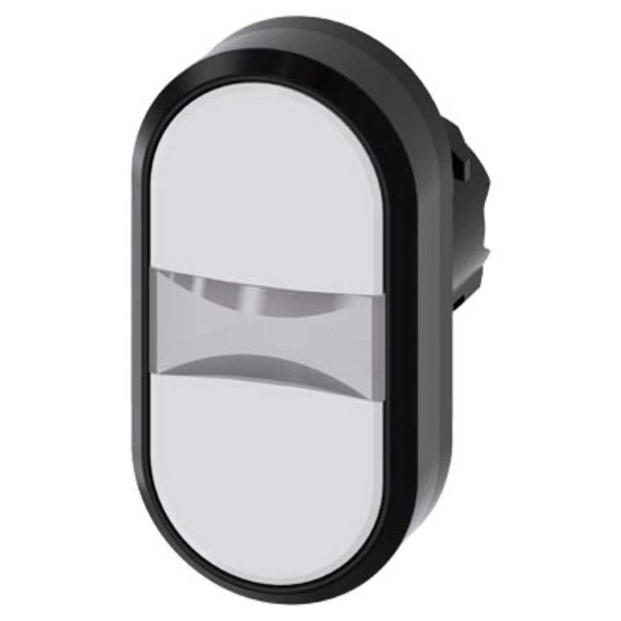 Cabeza pulsador 3SU, 22mm, plástico, blanco, rasante