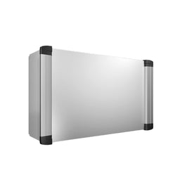 AX caja de mando con asas laterales, 500x500x210 mm, con asas de aluminio, acceso para mantenimie