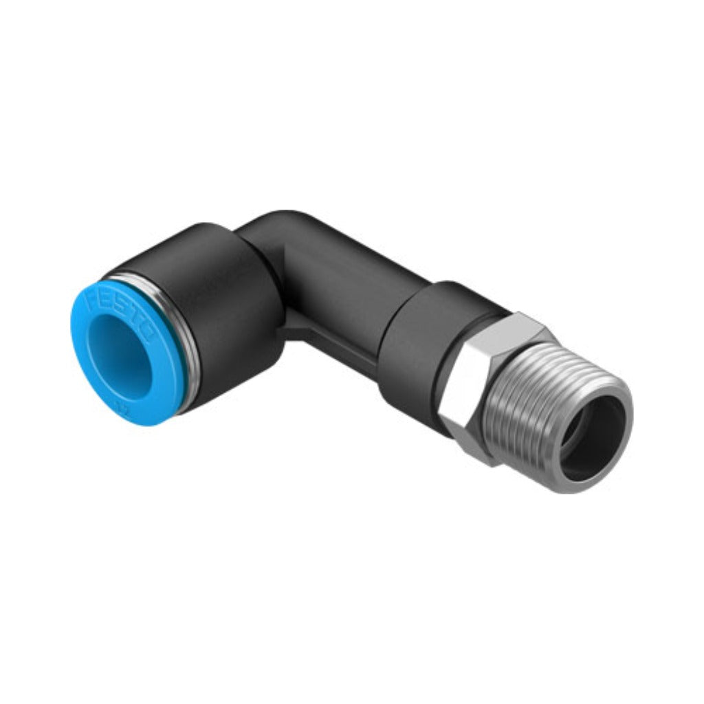 Racor codo largo QSLL, 3/8, tubo 12 mm