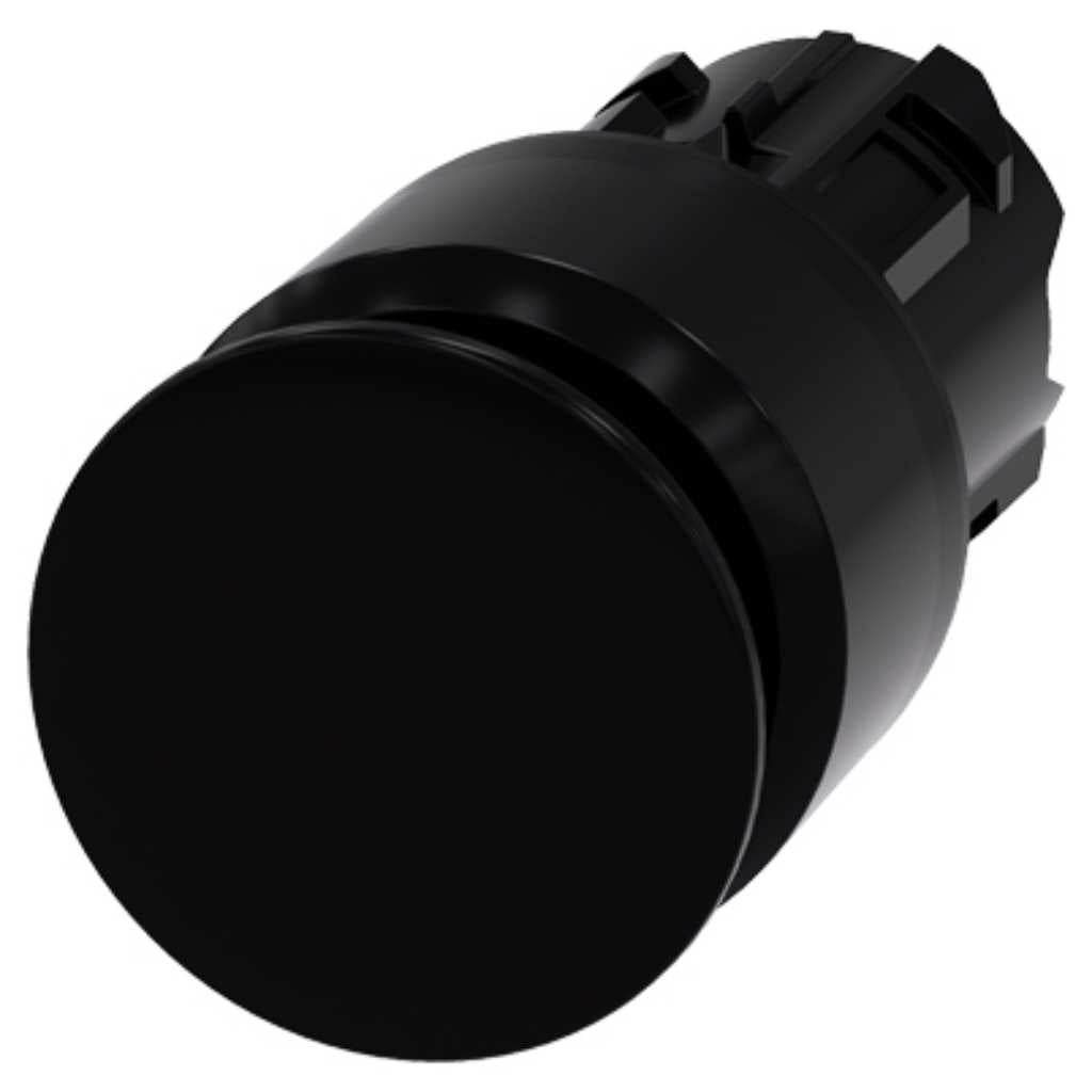 Cabeza seta 3SU, 22mm, plástico, negro, seta