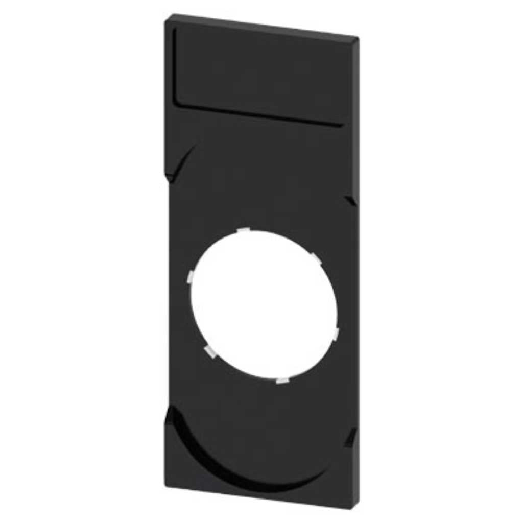 Cabeza pulsador 3SU, 22mm, negro, rasante
