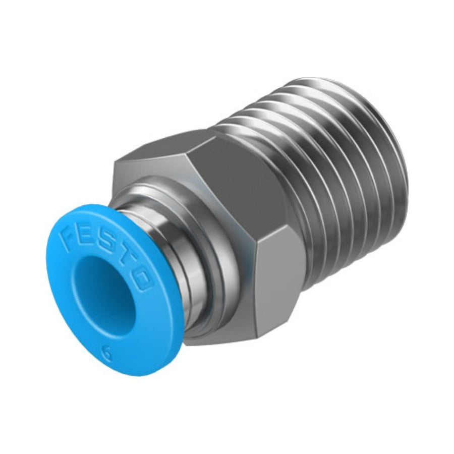 Racor recto QS, 1/4, tubo 6 mm