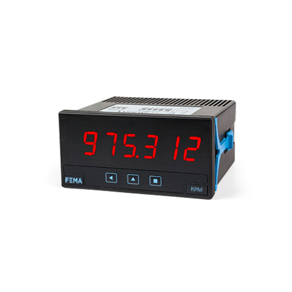 Indicador digital de panel + contador, tacómetro, periodímetro 11 a 60 Vdc (24/48 Vac) + 2x 1 relé