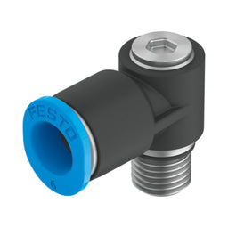 Racor mini codo QSML, M7, tubo 4 mm