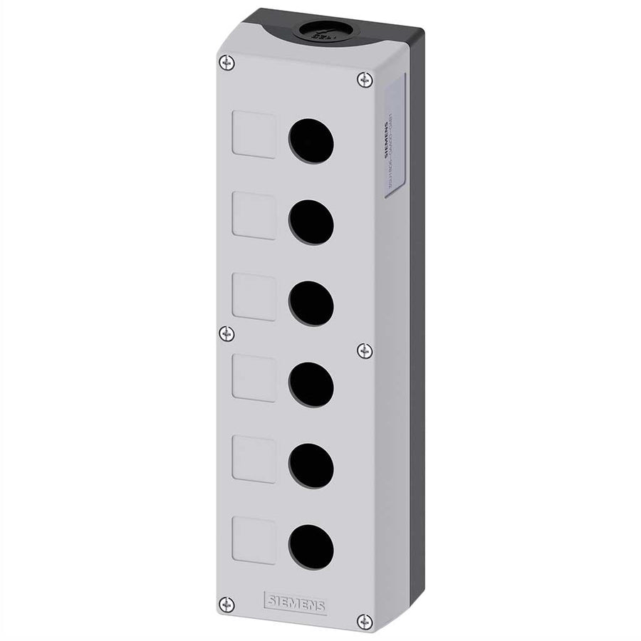 Caja mando 3SU, plástico, 22mm, 6 puntos