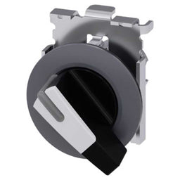 Cabeza selector 3SU, 30mm, metal, blanco, selector