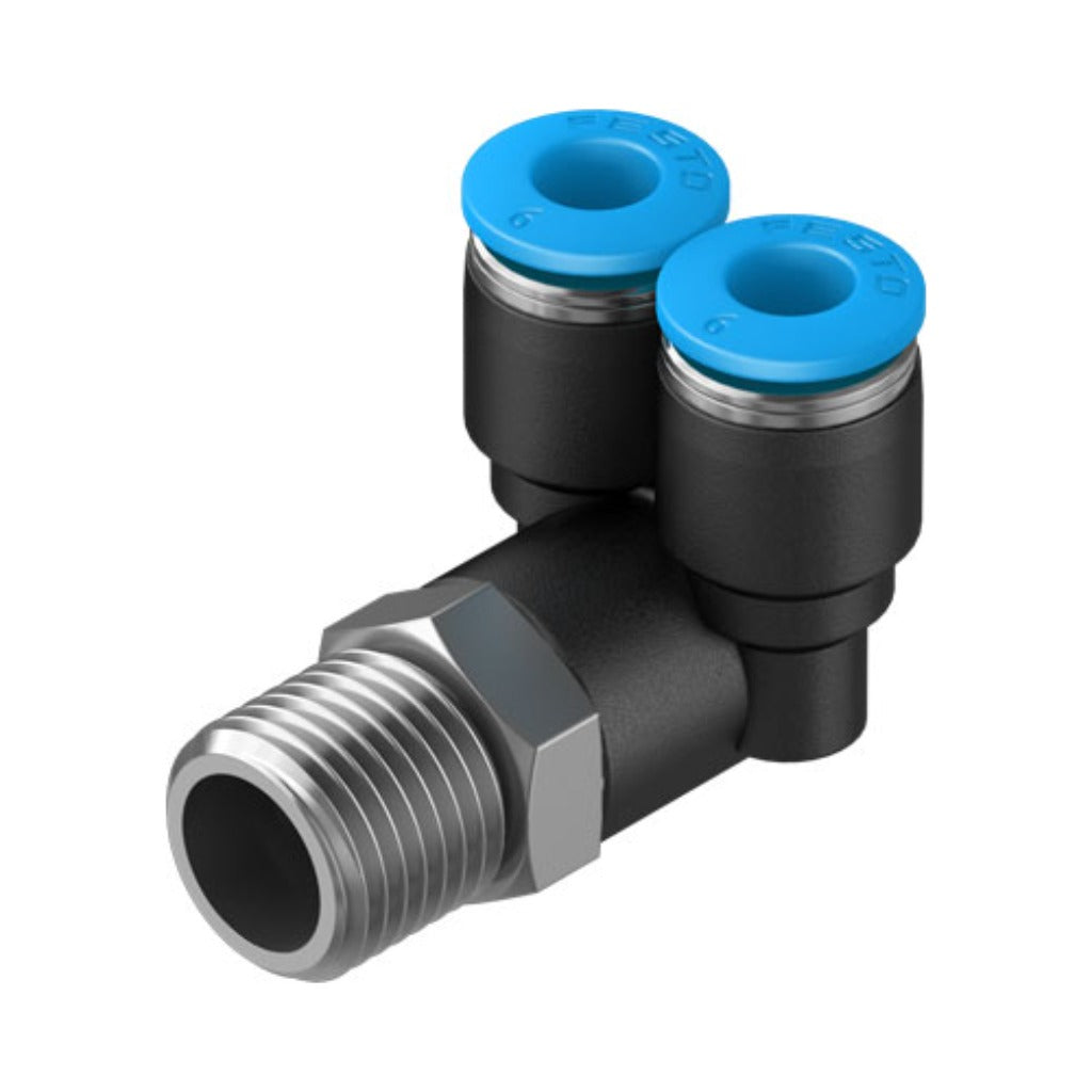 Racor en Y QSY, 1/4, tubo 6 mm