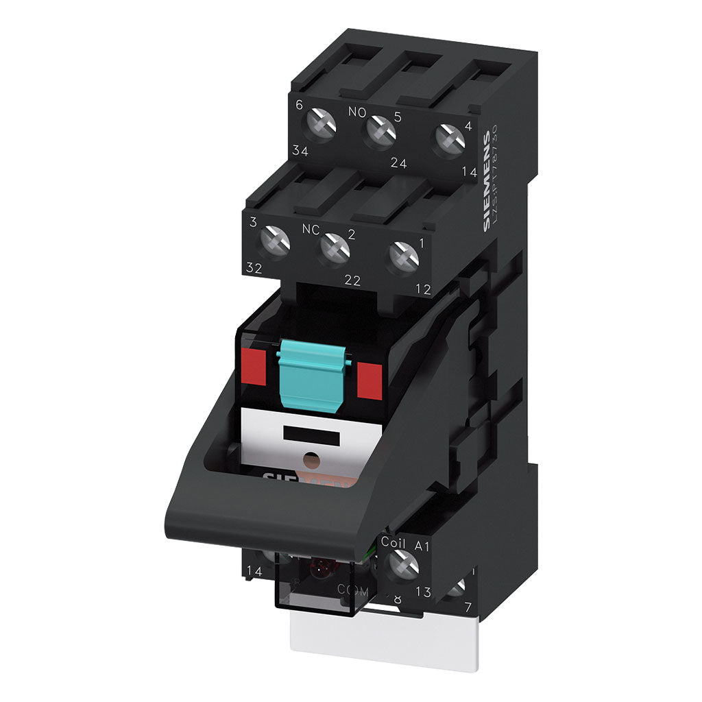 Relé enchufable, PT, 3CO, 24V AC, tornillo