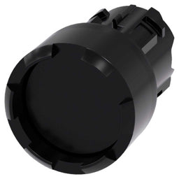 Cabeza pulsador 3SU, 22mm, plástico, negro, saliente