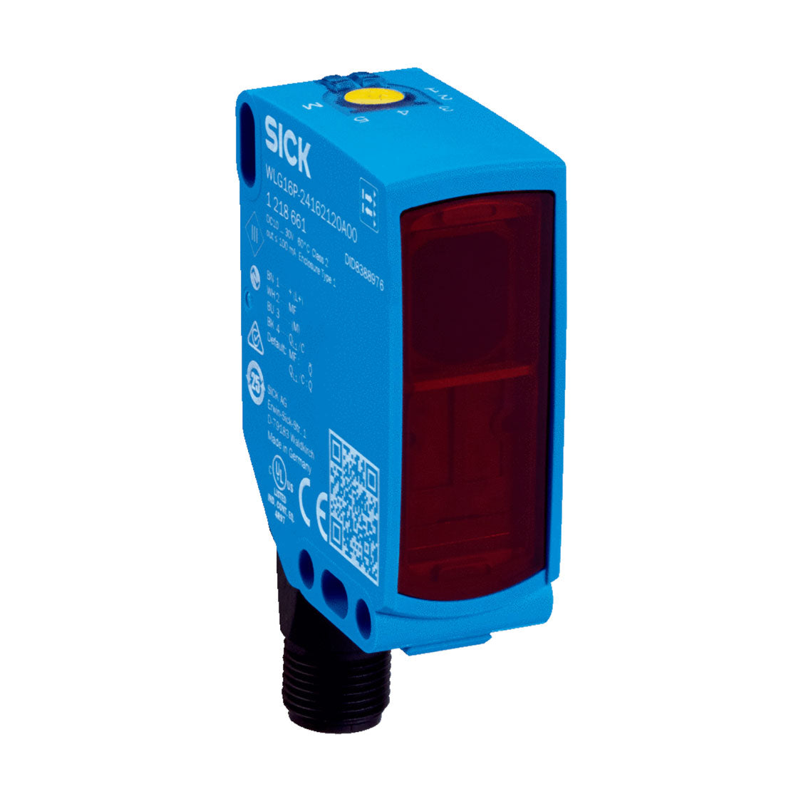 Barrera fotoeléctrica réflex WLG16P LED, PNP/NPN, claro/oscuro, M12 4P