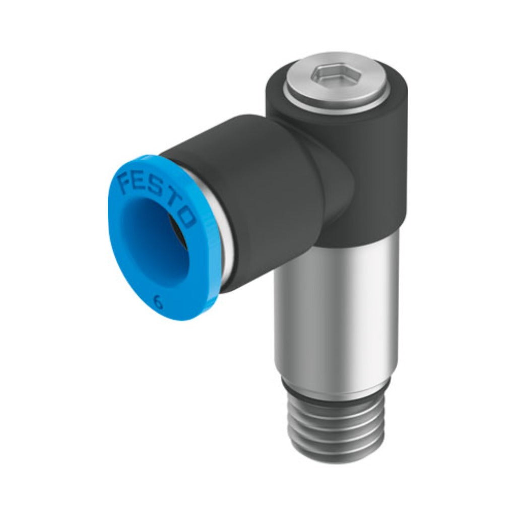 Racor mini codo largo QSMLL, M7, tubo 4 mm