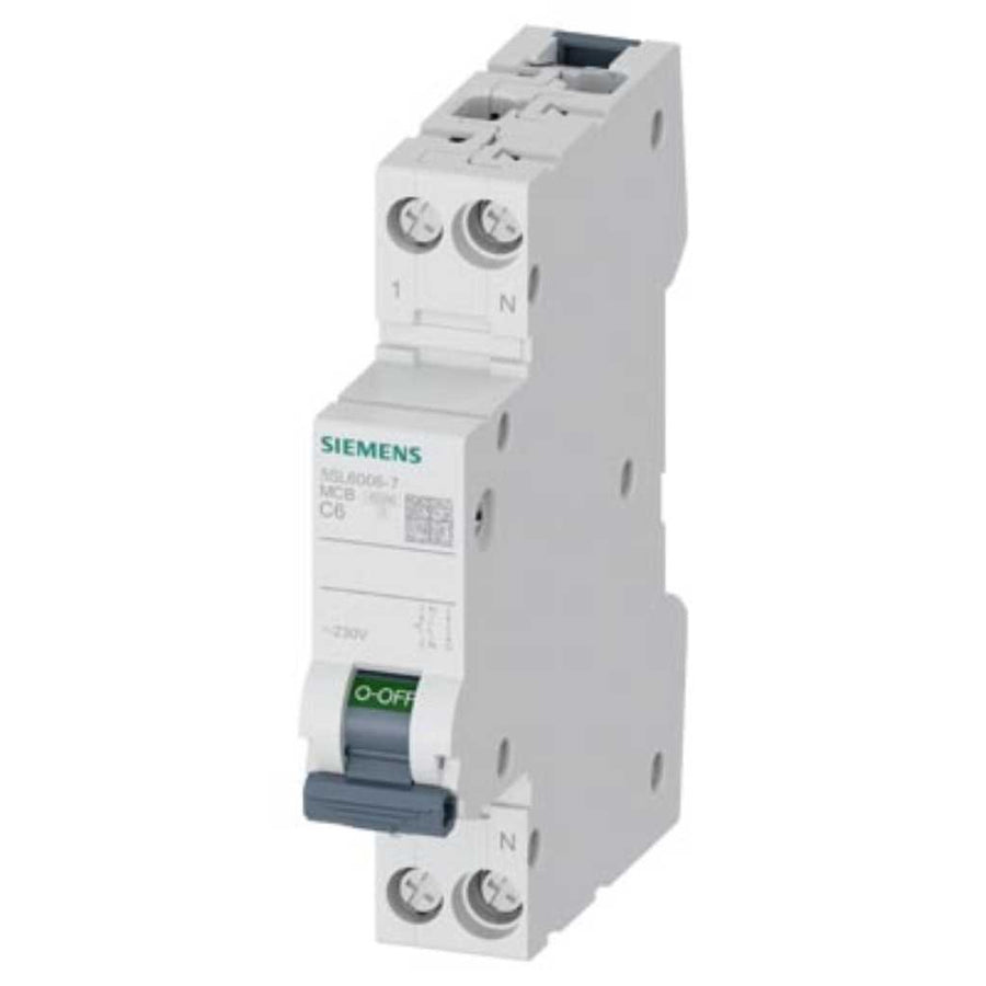 Magnetotérmico 230 V, 6 kA 1+N polos/1 mód., C6
