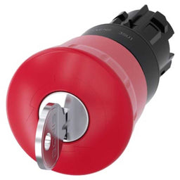 Cabeza llave 3SU, 22mm, plástico, rojo, seta