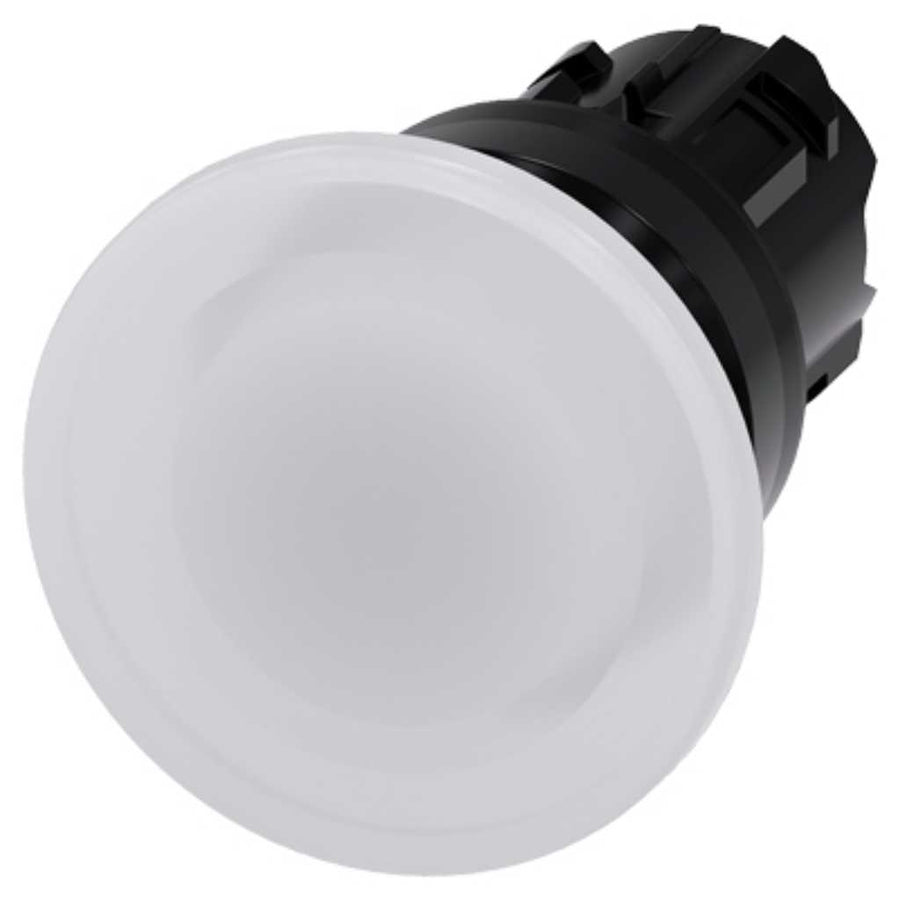 Cabeza seta 3SU, 22mm, plástico, blanco, seta