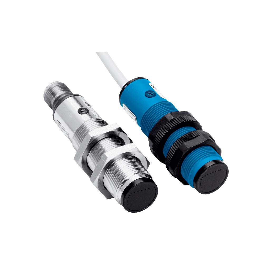 Fotocélula detección sobre objeto VT18 LED, NPN, PNP, claro/oscuro, M12 4P