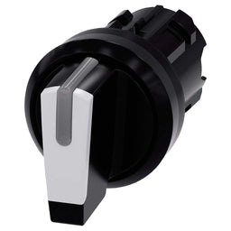 Cabeza selector 3SU, 22mm, plástico, negro, selector