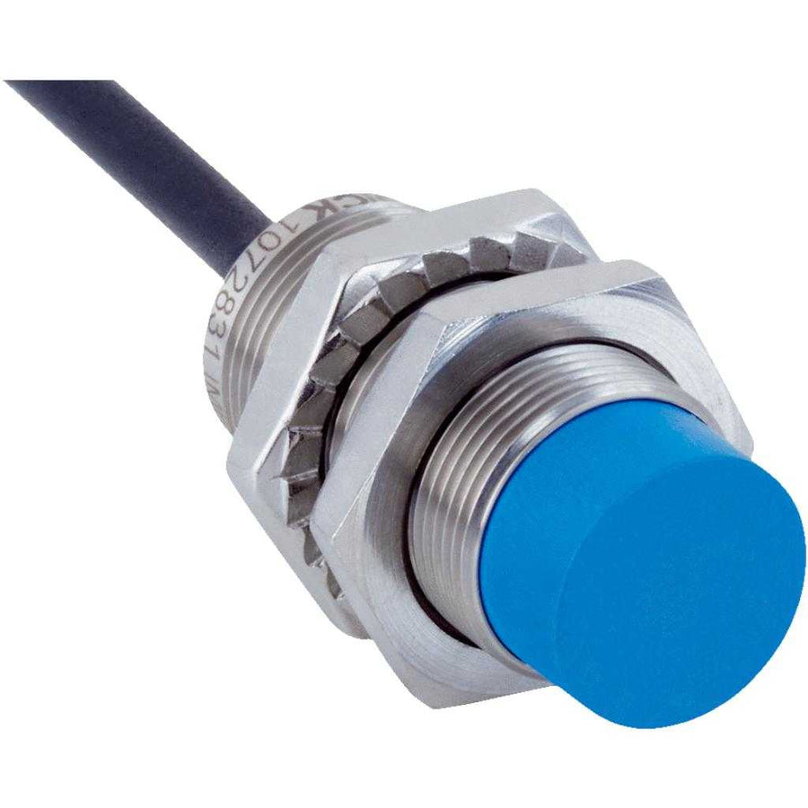 Inductivo IMB18, NPN NO, Sn=12 mm corto, no enrasado, C.c. 3 hilos, cable 2 m
