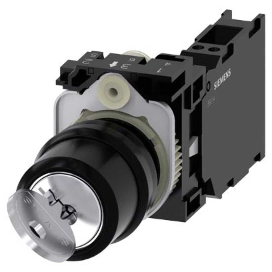 Pulsador 3SU, 22mm, plástico, 1NA+1NC, resorte