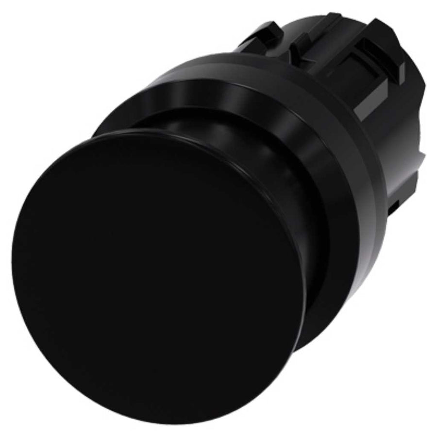 Cabeza seta 3SU, 22mm, plástico, negro, seta