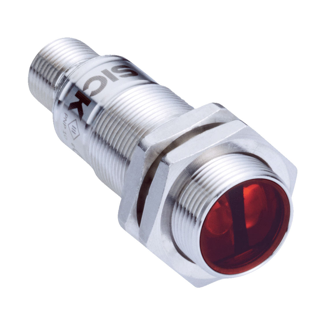 Barrera fotoeléctrica réflex GRL18S LED, PNP, claro/oscuro, M12 4P