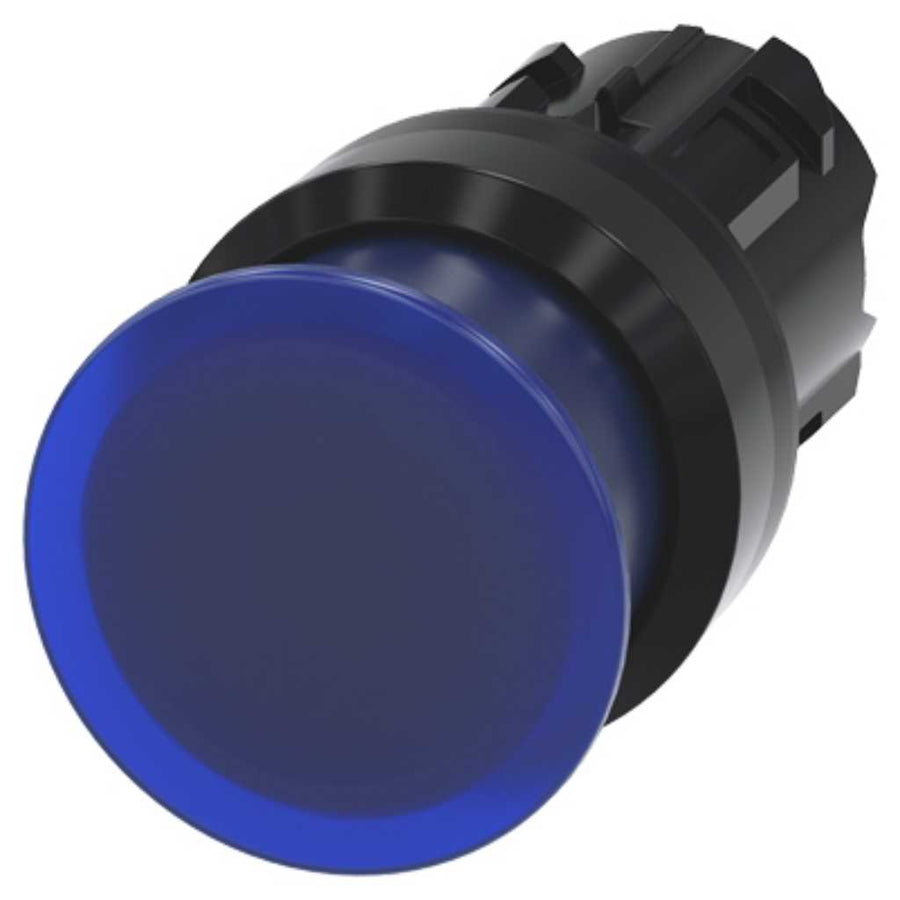 Cabeza seta 3SU, 22mm, plástico, azul, seta