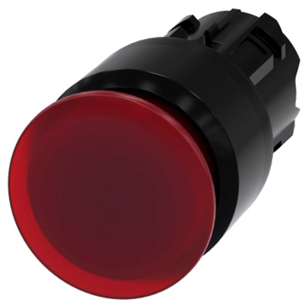 Cabeza seta 3SU, 22mm, plástico, rojo, seta