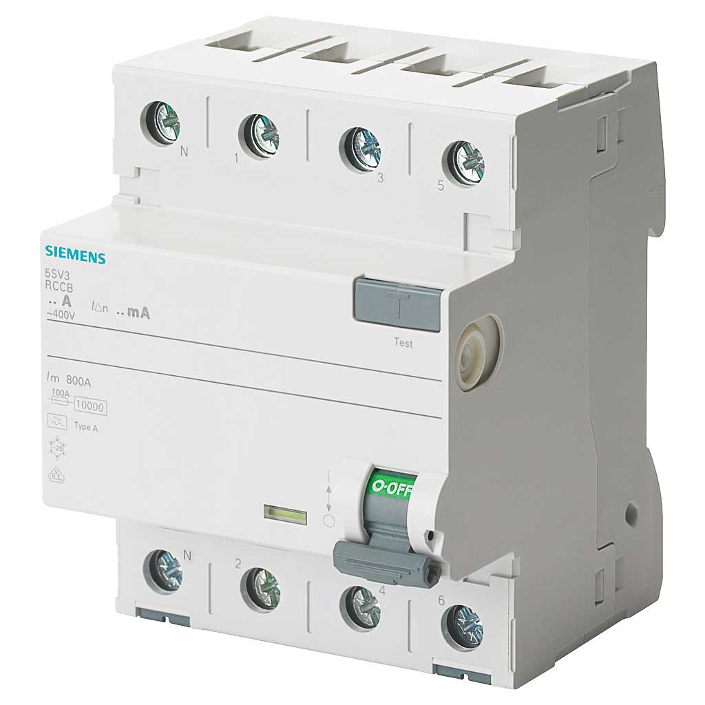 Interruptor diferencial, 4 polos, tipo A, 40A, 300mA