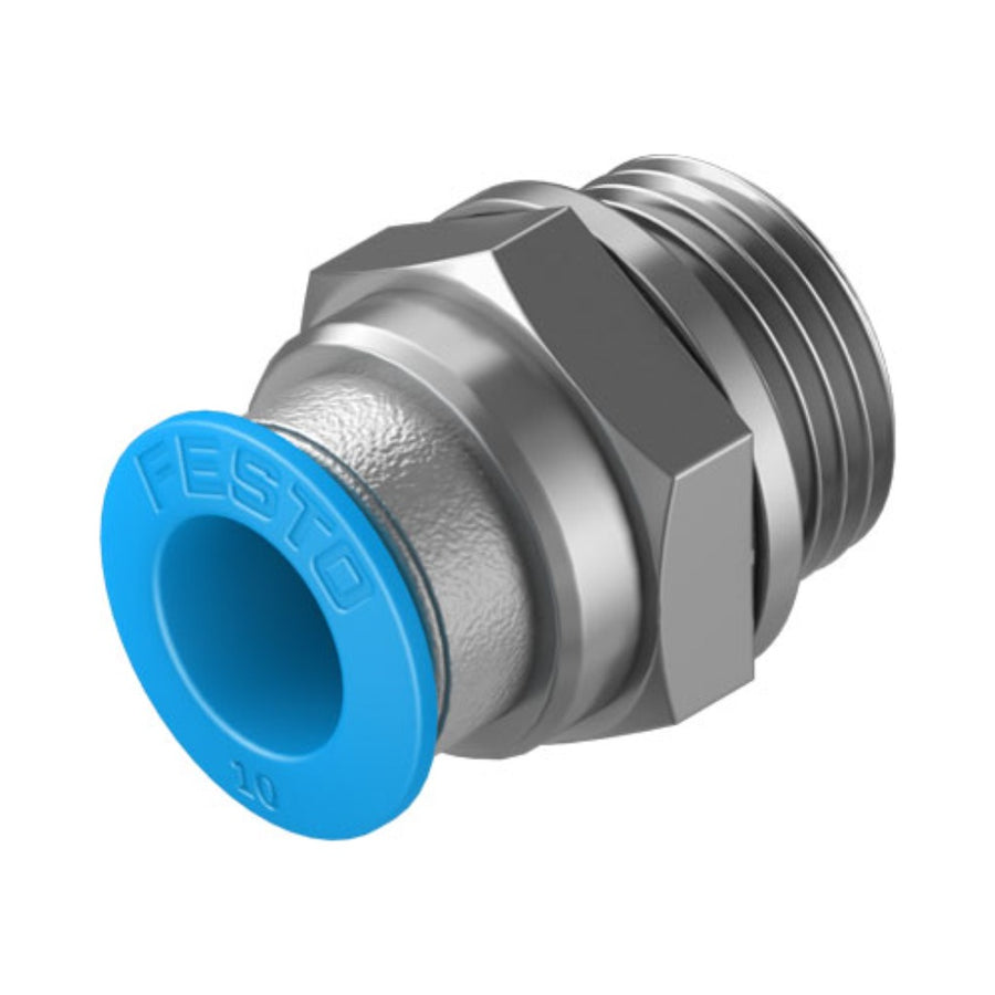 Racor recto QS, G3/8, tubo 10 mm