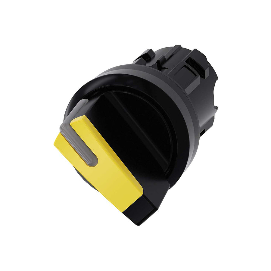 Cabeza selector 3SU, 22mm, plástico, amarillo, selector