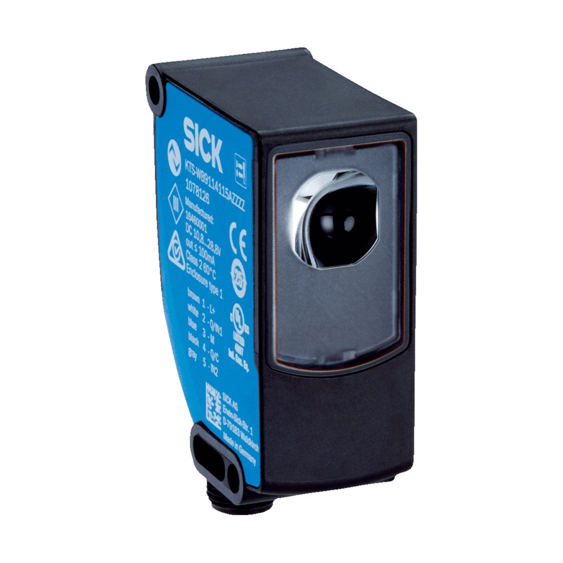 Sensor contraste KTS, LED, RGB, 13mm, NPN, M12 4P