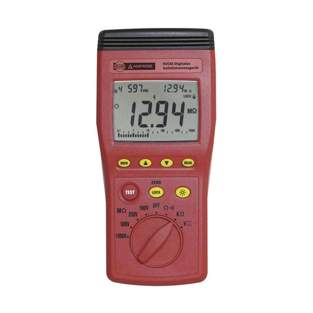 Comprobador de aislamiento con tensiones 100, 250, 500, 1000V