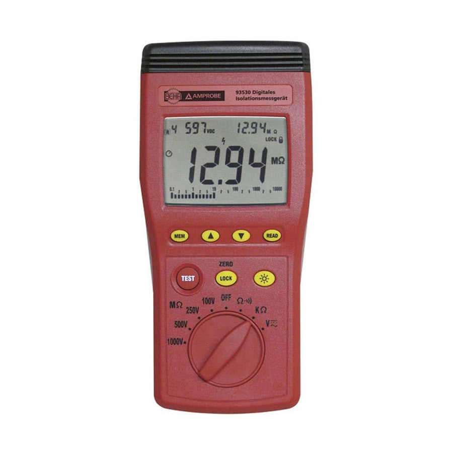 Comprobador de aislamiento con tensiones 100, 250, 500, 1000V