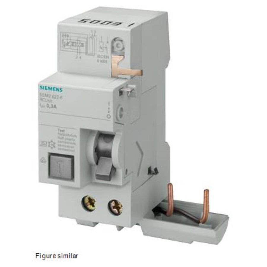 Bloque de protección diferencial, 2 polos, tipo A, 63A, 300mA